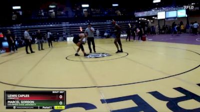 197 lbs Cons. Round 3 - Lewis Caples, Cowley CC vs Marcel Gordon, Colorado State University