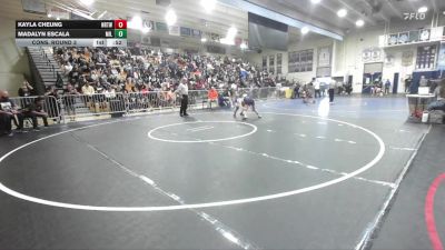 100 lbs Cons. Round 3 - Kayla Cheung, Northwood vs Madalyn Escala, Millikan