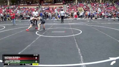 92 lbs Quarterfinal - Nathan Russell, Maize Wrestling Club vs Leighton Dinkel, Russell Wrestling Club