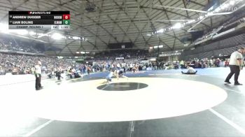 Boys 1A 165 lbs Champ. Round 1 - Liam Boling, Elma vs Andrew Dugger, Nooksack Valley