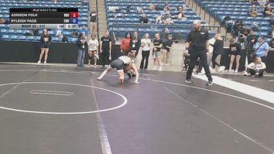 117 lbs Champ. Round 1 - Ryleigh Page, Central Methodist University vs Addison Polk, Wayland Baptist University