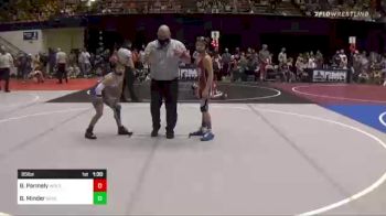 85 lbs Semifinal - Brason Parmely, Wolsey-Wessington vs Bode Minder, Governor Wrestling