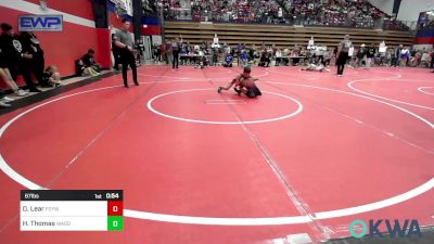 67 lbs Semifinal - Drake Lear, Fort Gibson Youth Wrestling vs Hollis Thomas, Wagoner Takedown Club