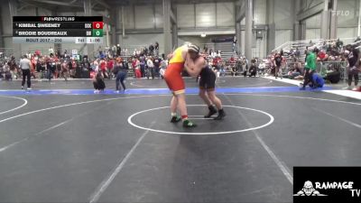 250 lbs Cons. Semi - Kimbal Sweeney, De Soto Kids vs Brodie Boudreaux, Beloit WC