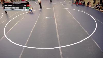 8U - B Semis - Cal Boehlke, No Nonsense Wrestling vs Hudson Sorensen, Kasson-Mantorville Wrestling Club