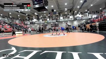 155 lbs Consi Of 4 - Sarahlynn Zeno, Broken Arrow JH Girls vs Brooklyn Trobaugh, Durant High School Girls