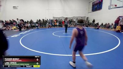 94-95 lbs Round 1 - Larz Dimick, Glenrock Intermediate Middle School vs Tucker Bodily, Centennial Middle School