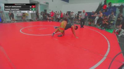132 lbs Quarterfinal - Daniel Martinez, Canyon View vs Phillip Hernandez, Dark Horse