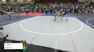 137 lbs Semifinal - Cael Staggs, Nevada Elite vs Odyn Santos, Buckaroo WC