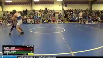 145 lbs 5th Place Match - Justin Miller, Thunder Basin High School vs Robert Hobbs, Newcastle/Upton