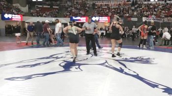 G - 190 lbs Semifinal - Lauren Krebs, Hardin (Girls) vs Brooklen Larsen, Billings West (Girls)