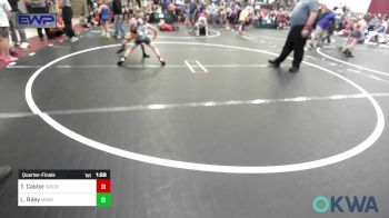 58 lbs Quarterfinal - Treble Castor, Woodward Youth Wrestling vs Leland Riley, Midwest City Bombers Youth Wrestling Club