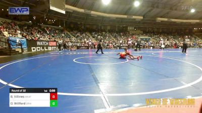 61 lbs Round Of 32 - Brock Villines, Weatherford Youth Wrestling vs Dawson Willford, Grindhouse