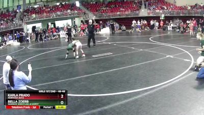 46-48 lbs 1st Place Match - Bella Zoerb, Warrior Wrestling Academy vs Karla Prado, Nebraska Boyz