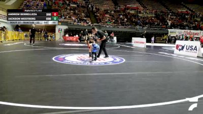 Bantam - 62 lbs Champ. Round 1 - Kyle Niemetz, Cougar Youth Wrestling vs Ezekiel De Luna