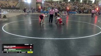 130 lbs Quarterfinal - Axel Jennings, Coffee County Youth Wrestling vs Dallas Moore, Stewarts Creek