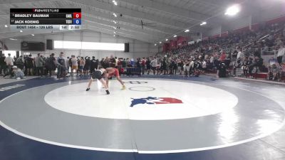 126 lbs Champ. Rd Of 16 - Bradley Bauman, Eagle Club vs Jack Koenig, Team 312