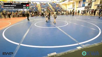 49 lbs Consolation - Jameson Mantle, Wagoner Takedown Club vs Oliver Tipton, Wyandotte Youth Wrestling