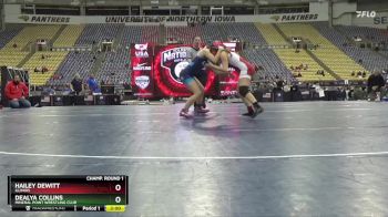 125 lbs Champ. Round 1 - Dealya Collins, Mineral Point Wrestling Club vs Hailey Dewitt, Illinois