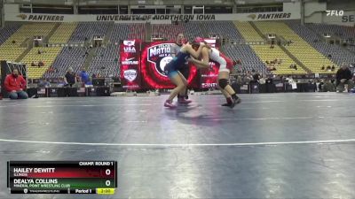 125 lbs Champ. Round 1 - Dealya Collins, Mineral Point Wrestling Club vs Hailey Dewitt, Illinois