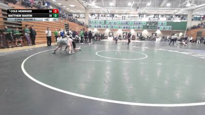 215 lbs Cons. Round 3 - Matthew Martin, Rancho Bernardo vs Cole Heninger, Newport Harbor