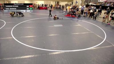 8U - E 1st Place Match - Hudson Peters, Robbinsdale Area Wrestling vs Joel Manson, Summit Wrestling Academy