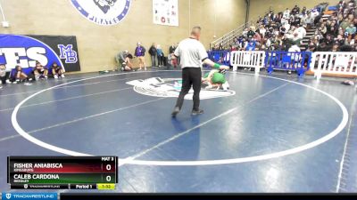 160 lbs Champ. Round 1 - Caleb Cardona, Reedley vs Fisher Aniabisca, Kingsburg