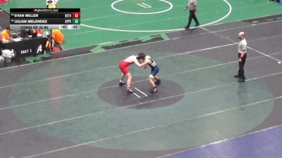 157 lbs Consi Of 32 #2 - Evan Miller, Beth-Center vs Julian Melendez, Upper Moreland