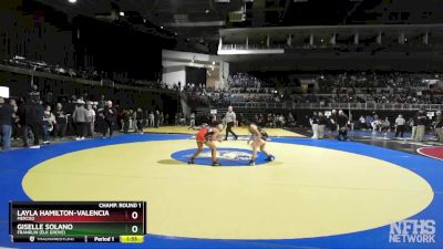 100 lbs Champ. Round 1 - Giselle Solano, Franklin (Elk Grove) vs Layla Hamilton-Valencia, Merced