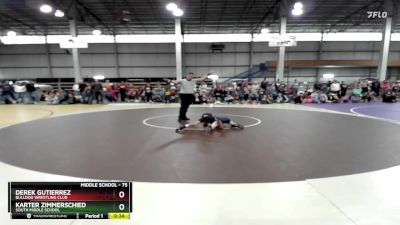 75 lbs Cons. Round 4 - Karter Zimmerschied, South Middle School vs Derek Gutierrez, Bulldog Wrestling Club