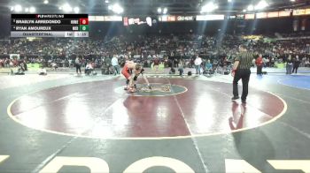 132 lbs Quarterfinal - Braelyn Arredondo, Homedale vs Ryan Amoureux, Meridian