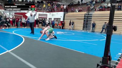 126 lbs Champ. Round 2 - Carter Gregory, Yorktown Wrestling Club vs Wyatt Behnke, Columbus East