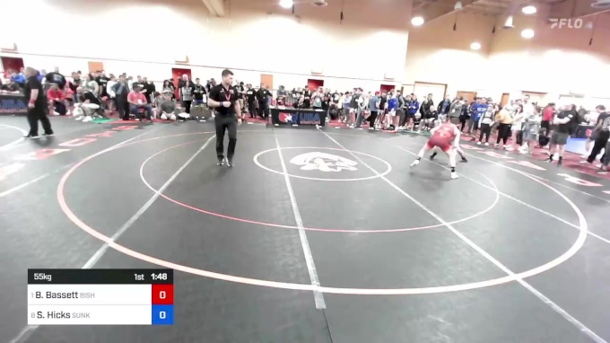 55 kg Cons 8 #1 - Bo Bassett, Bishop McCort High School Wrestling vs ...