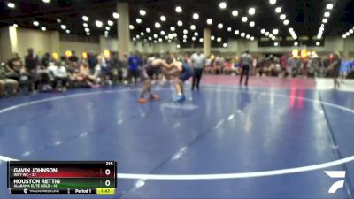 215 lbs Round 2 (6 Team) - Houston Rettig, Alabama Elite Gold vs Gavin Johnson, Indy WC