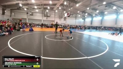 65 lbs Cons. Round 4 - Georgia Barron, Spartan Mat Club vs Raj Riley, El Paso Supers Wrestling Club