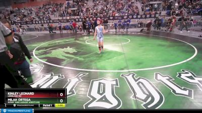 49-53 lbs Quarterfinal - Milah Ortega, Scrap Yard Garage Wrestling vs Kinley Leonard, Lakeland WC