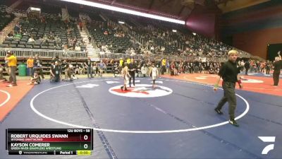 58 lbs Semifinal - Robert Urquides Swann, Wyoming Unattached vs Kayson Comerer, Green River Grapplers Wrestling