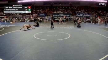 D 1 120 lbs Cons. Round 5 - Matthew Graffagnini, Brother Martin vs Owen Bordelon, Lafayette