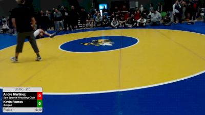 110 lbs Semis - Andre Martinez, Sua Sponte Wrestling Club vs Kevin Ramos, Oregon