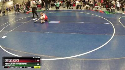 54 lbs Cons. Round 2 - Kenton Schwettman, Badlands Elite vs Foster Crapo, Delta Wrestling Club