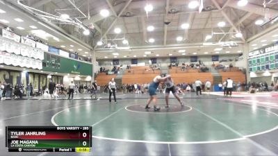 285 lbs Cons. Round 3 - Joe Magana, La Costa Canyon vs Tyler Jahrling, Basic