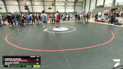 170 lbs Cons. Round 2 - Carter Scappini, Wrestling Rhinos Wrestling Club vs Keagan Lopez, Oregon