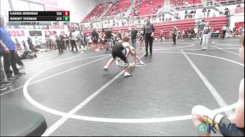 70-75 lbs Consi Of 4 - Caiden Jennings, Tecumseh Youth Wrestling vs Jeremy Thomas, Little Axe Takedown Club