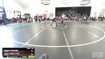 138 lbs Cons. Round 2 - Adama Mcdaniel, Salinas vs Noah Zabala-Taa, Milpitas