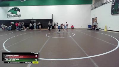 90-95 lbs Round 4 - Legend Urban, Black Fox Wrestling Academy vs Tripp Kinnison, Basehor Bobcats