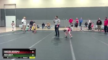 56 lbs Round 3 (6 Team) - Rito Baca, Terps Xpress vs Sawyer Woodall, Crossroads Wrestling