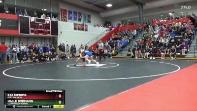 135 lbs Quarterfinal - Halle Bormann, Clear Creek-Amana vs Kat Diprima, Fort Madison