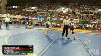 G - 132 lbs Champ. Round 2 - Nevaeh Grunhuvd, Butte (Girls) vs Aly Dinardi, Custer Co. (Miles City) (Girls)