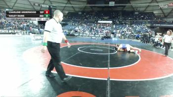 Girls 2A 235 lbs 1st Place Match - Hailey Rains, Anacortes (Girls) vs Charlene Underwood, Toppenish (Girls)