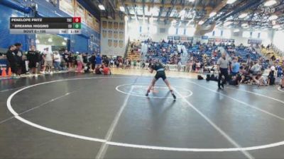 105 lbs Quarterfinal - Breanna Higgins, Camden Outsiders vs Penelope Pritz, Hernando Wrestling Club
